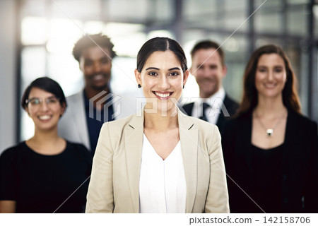 Teamwork, office and portrait of woman with business people for partnership, collaboration and about us. Professional lawyers, diversity and men and women with confidence, company pride and smile Teamwork, office and portrait of woman with business people for partnership, collaboration and about us. Professional lawyers, diversity and men and women with confidence, company pride and smile 142158706