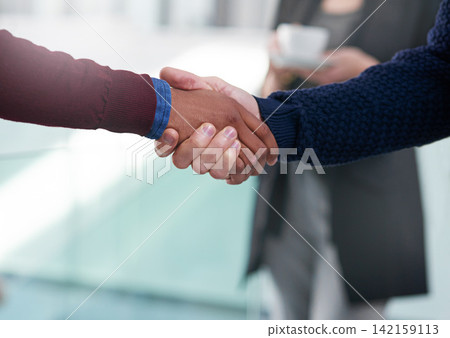 Welcome, handshake and business people on office building closeup for contract, offer or deal negotiation. Hello, thank you or men shaking hands for onboarding intro, recruitment or b2b networking Welcome, handshake and business people on office building closeup for contract, offer or deal negotiation. Hello, thank you or men shaking hands for onboarding intro, recruitment or b2b networking 142159113