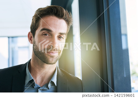 Portrait, business and man with sunshine, modern office and startup with confidence and lawyer. Legal aid, happy person and attorney in workplace and lens flare with pride for company and growth Portrait, business and man with sunshine, modern office and startup with confidence and lawyer. Legal aid, happy person and attorney in workplace and lens flare with pride for company and growth 142159601