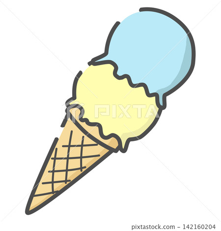 Simple and pop ice cream illustration Simple and pop ice cream illustration 142160204