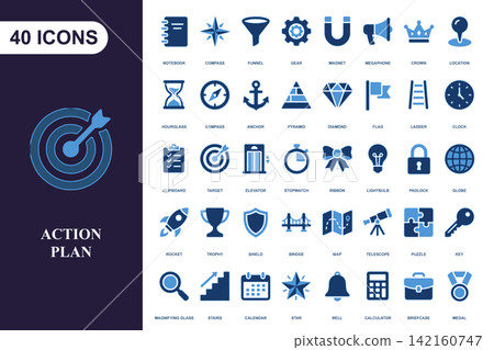 Business strategy and management icon set for professional planning and development projects Business strategy and management icon set for professional planning and development projects 142160747