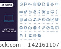 Software development icon set for programming and web design projects 142161107