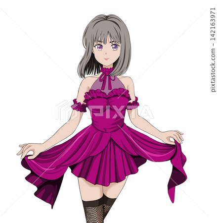 Girl in red dress Girl in red dress 142163971