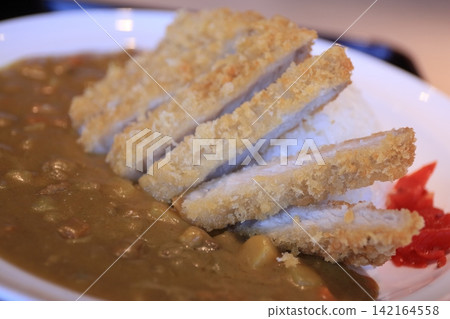 Katsu curry served on a plate Katsu curry served on a plate 142164558