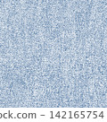 Jeans fabric texture vector with blue woven textile pattern and distressed denim background design 142165754