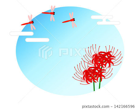 Amatohana and red dragonfly Amatohana and red dragonfly 142166596
