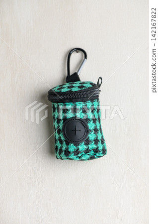 Turquoise and Black Houndstooth Dog Waste Bag Dispenser Turquoise and Black Houndstooth Dog Waste Bag Dispenser 142167822