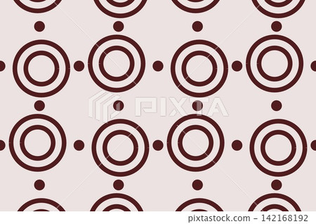 Tossed blooms seamless background in red 142168192