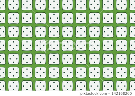 Hand drawn mirrored flowing curves seamless repeat pattern in deep green Hand drawn mirrored flowing curves seamless repeat pattern in deep green 142168260