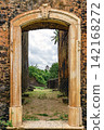 A doorway in the stone ruins 142168272