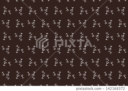 Red botanical seamless pattern, serrated leaves and pompoms Red botanical seamless pattern, serrated leaves and pompoms 142168372