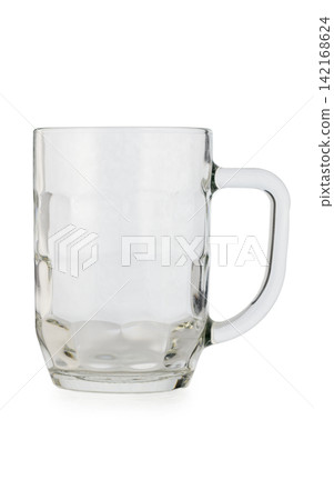 Crystal-clear glass mug awaits to be filled with frosty beverage, showcasing its elegant design and inviting charm for gatherings Crystal-clear glass mug awaits to be filled with frosty beverage, showcasing its elegant design and inviting charm for gatherings 142168624