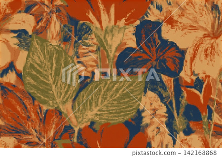 Abstract pattern. abstract floral and geometric print pattern for textile design and fabrics. seamless abstract brush digital print pattern 142168868