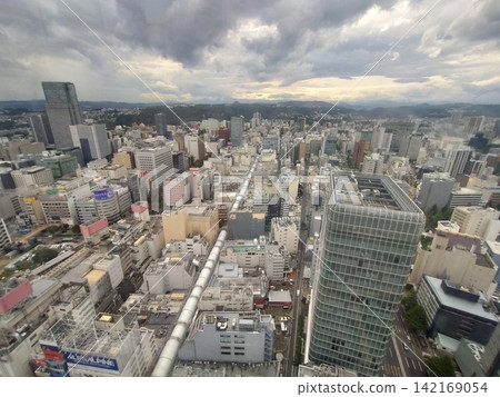 View of the area around Sendai Station from the observation deck View of the area around Sendai Station from the observation deck 142169054