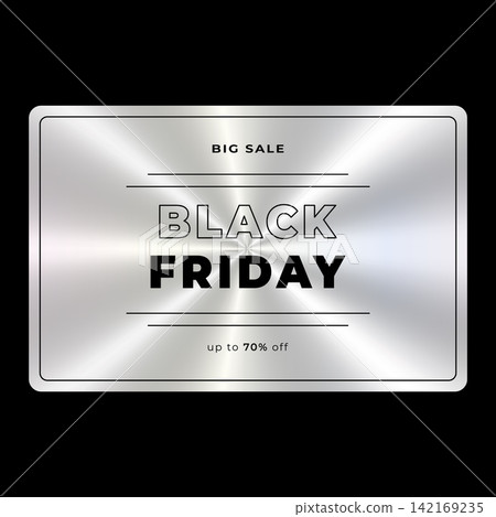 Black Friday holographic label. Sticker, Label, Emblem with holographic effect Black Friday holographic label. Sticker, Label, Emblem with holographic effect 142169235