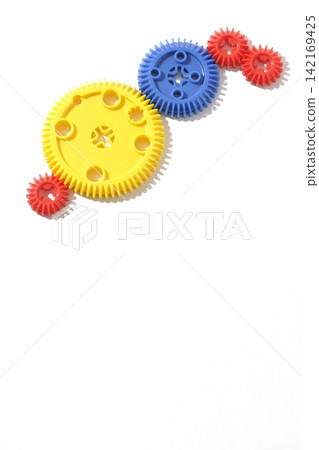 Gears photographed against a white background Gears photographed against a white background 142169425