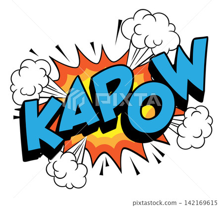 KAPOW Comic Book Pop Art Explosion Cloud Graphic KAPOW Comic Book Pop Art Explosion Cloud Graphic 142169615