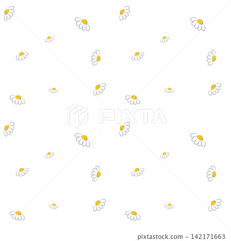 Seamless Daisy Flower Bow and Heart Pattern on Pink Background Vector Seamless Daisy Flower Bow and Heart Pattern on Pink Background Vector 142171663