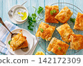 crispy phyllo pastry stuffed with minced meat 142172309