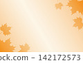 Background with orange autumn maple leaves for seasonal fall nature harvest thanksgiving promotion banner poster design 142172573