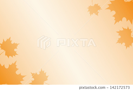 Background with orange autumn maple leaves for seasonal fall nature harvest thanksgiving promotion banner poster design 142172573