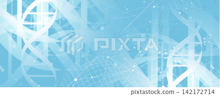 Futuristic technology and science background, DNA strands, connected neural web Futuristic technology and science background, DNA strands, connected neural web 142172714