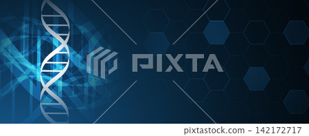Futuristic technology and science background, DNA strands, connected neural web Futuristic technology and science background, DNA strands, connected neural web 142172717