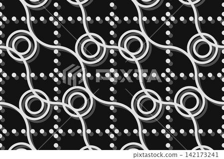 Botanical repeat pattern with leaves, orange tones Botanical repeat pattern with leaves, orange tones 142173241