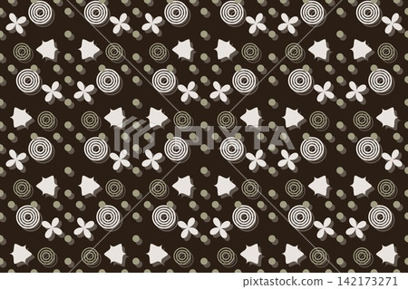 Orange botanical seamless pattern, scattered daisies Orange botanical seamless pattern, scattered daisies 142173271