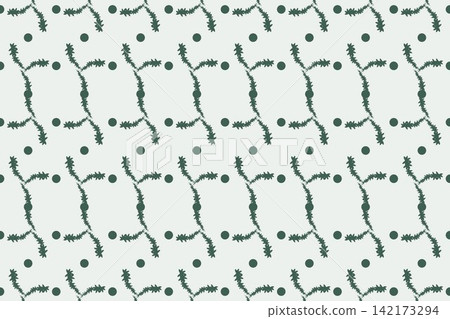 Modern botanical seamless tile, oval palmate leaves and wildflowers in jade Modern botanical seamless tile, oval palmate leaves and wildflowers in jade 142173294
