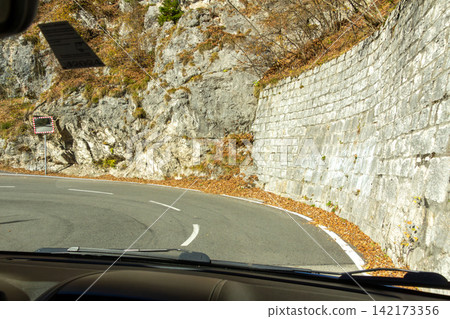 Loiblpass B91 through the Karawank mountain range, connecting Austria with Slovenia. Loiblpass B91 through the Karawank mountain range, connecting Austria with Slovenia. 142173356