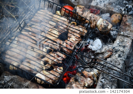 american bbq ribs cooking grill american bbq ribs cooking grill 142174304