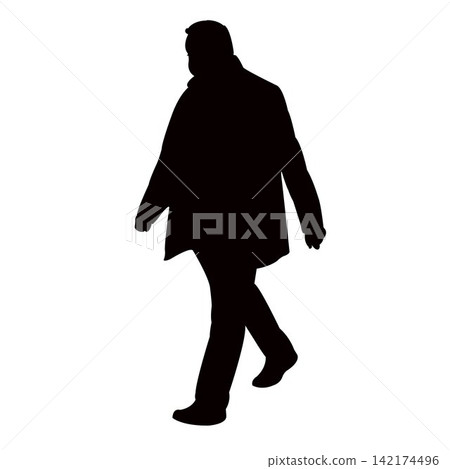 a man walking body silhouette vector a man walking body silhouette vector 142174496