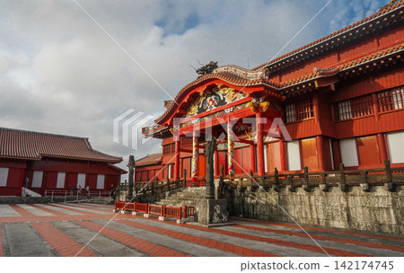 Shuri Castle Red Palace Architecture in Okinawa, Japan Shuri Castle Red Palace Architecture in Okinawa, Japan 142174745
