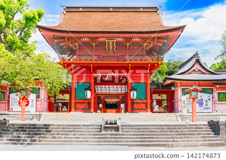 Mount Fuji Hongu Sengen Taisha Shrine Tower Gate Fujinomiya City Mount Fuji Hongu Sengen Taisha Shrine Tower Gate Fujinomiya City 142174873