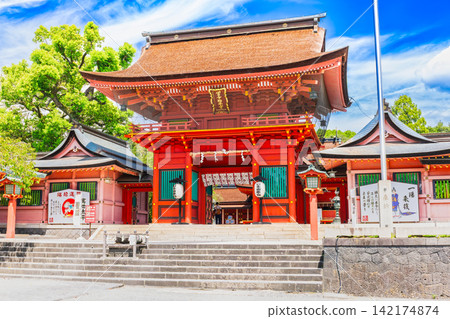 Mount Fuji Hongu Sengen Taisha Shrine Tower Gate Fujinomiya City Mount Fuji Hongu Sengen Taisha Shrine Tower Gate Fujinomiya City 142174874