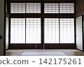 Shoji screen as seen from a tatami room. 142175261