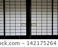 Shoji screen as seen from a tatami room. 142175264