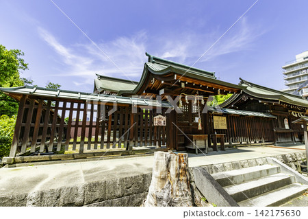 Ikutama Shrine, Ikutama-cho, Osaka; Hachimangu Shrine (facing the castle); Osaka City, Osaka Prefecture Ikutama Shrine, Ikutama-cho, Osaka; Hachimangu Shrine (facing the castle); Osaka City, Osaka Prefecture 142175630