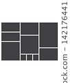 Creative Photo Gallery Layout Grid Frame Template 142176441