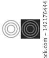 Concentric Greek Key Meander Circular Borders 142176444