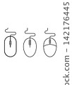 Computer Mouse Line Art Set 142176445