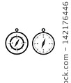 Compass Navigation Icons for Direction and Travel 142176446