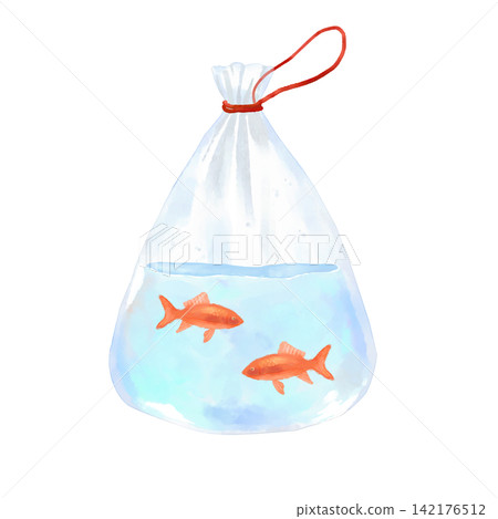 Goldfish in a plastic bag 142176512