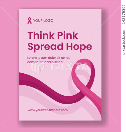 Flat Cartoon Breast Cancer Awareness Social Media Vertical Poster Templates Background Flat Cartoon Breast Cancer Awareness Social Media Vertical Poster Templates Background 142176595