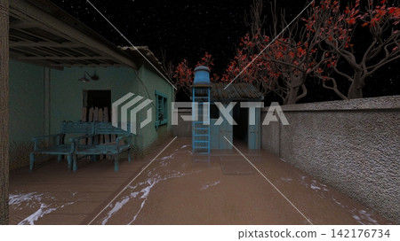 郊區的一棟獨立式住宅 142176734