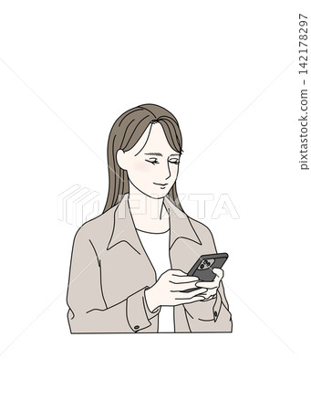 操作智能手機的女人 操作智能手機的女人 142178297