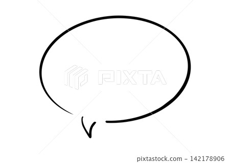 Pen handwritten speech bubble black Pen handwritten speech bubble black 142178906