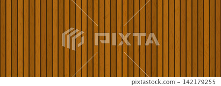 Wooden panel wall seamless pattern. Vertical brown wood slat divider. Oak plank board cladding surface with gaps. Rustic timber batten texture backdrop for interior decoration background. Vector Wooden panel wall seamless pattern. Vertical brown wood slat divider. Oak plank board cladding surface with gaps. Rustic timber batten texture backdrop for interior decoration background. Vector 142179255