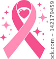 breast cancer, ribbon, heart 142179459
